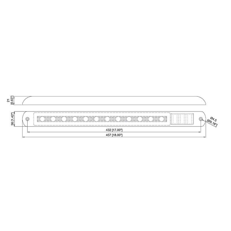 18” LED Light Bar, STI with Neon Glow Indicator and Back-Up Light_LED ...