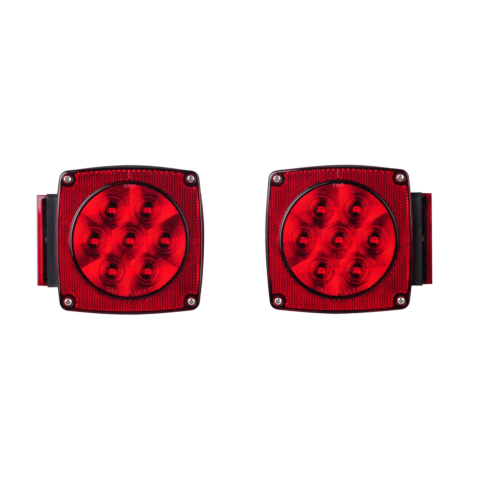 Square LED Combination Tail Light, Under 80”