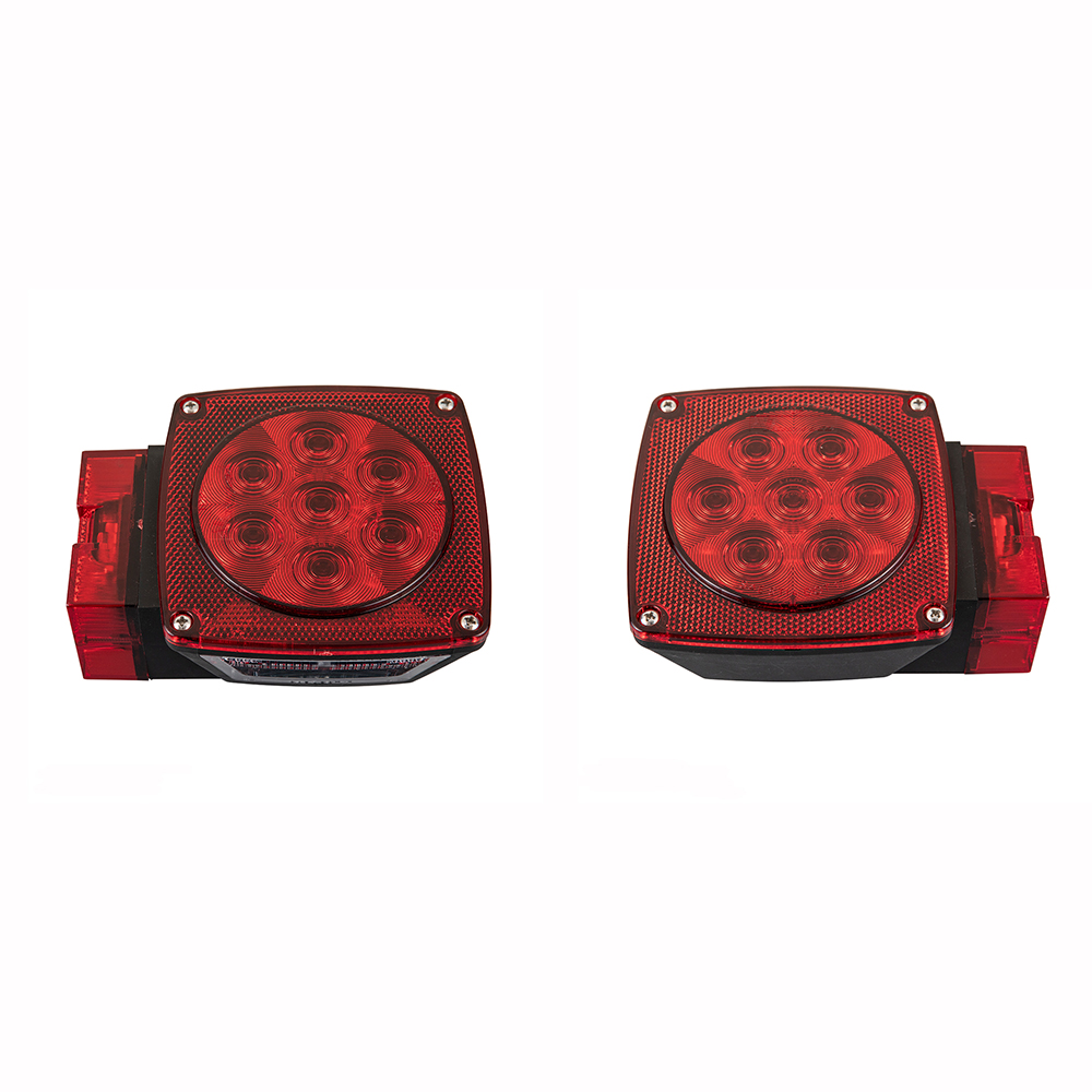 Square LED Combination Tail Light, Over 80”