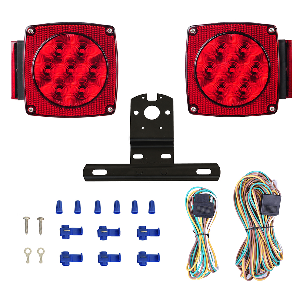 Square LED Combination Tail Light Kit for Under 80”