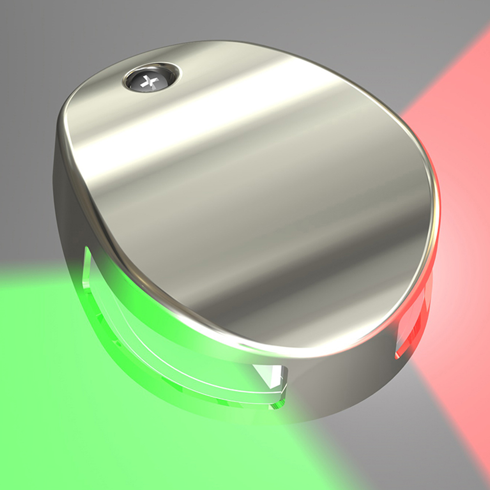 LED Navigation Bow Light, Red/Green Bi-Color Combo S.S. Top Cover