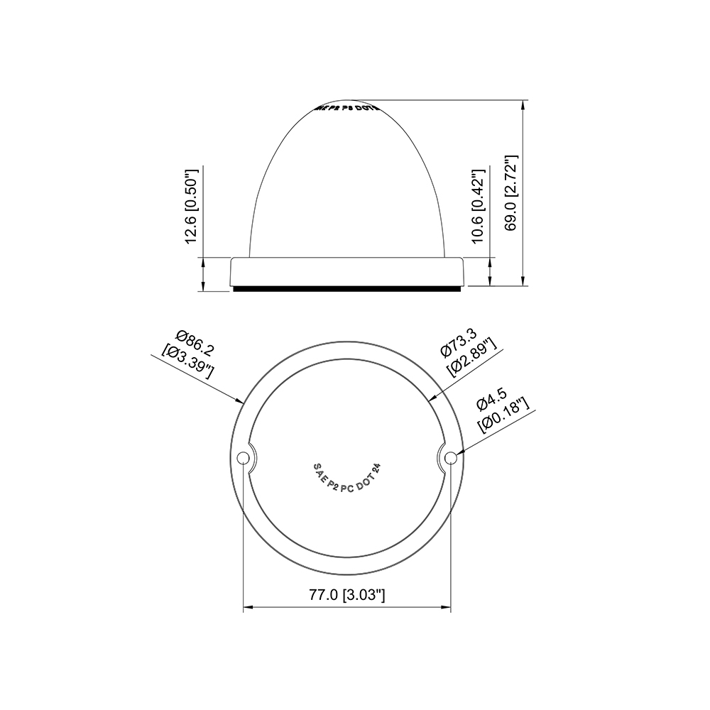 LED Watermelon Light, Clearance Marker & Auxiliary
