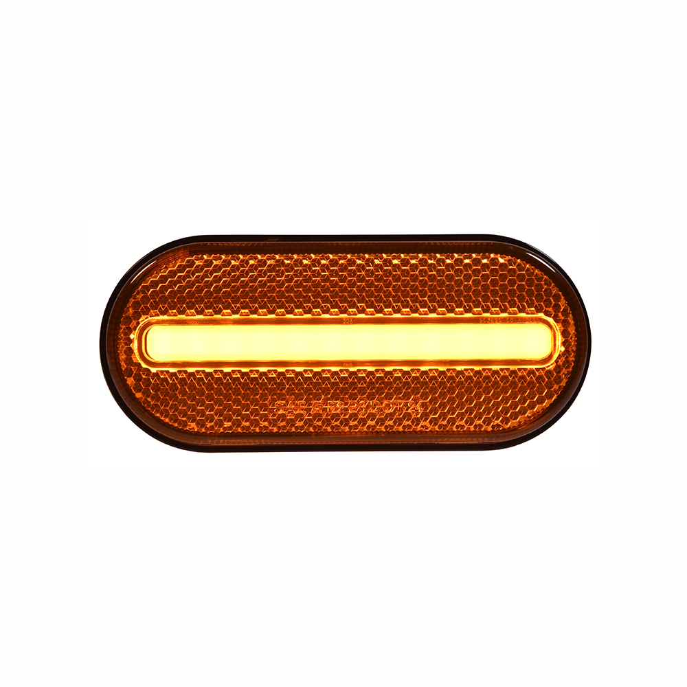 4.5”x2” Oval Neon Glow LED Marker and Clearance with Reflex