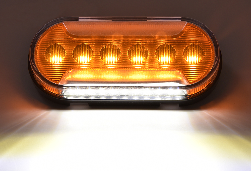 4.5”x2” Oval LED Marker and Clearance with Ground Light